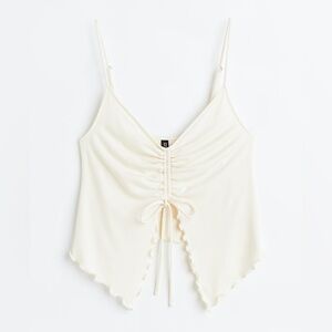 H&M Cream V-Neck Blouse